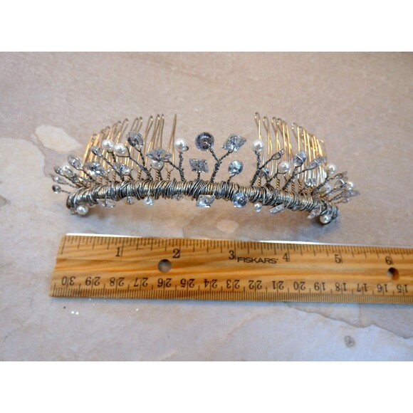 ERIN COLE  SWAROVSKI CRYSTAL-PEARL TIARA  WEDDING-BIRTHDAY GIRL CROWN